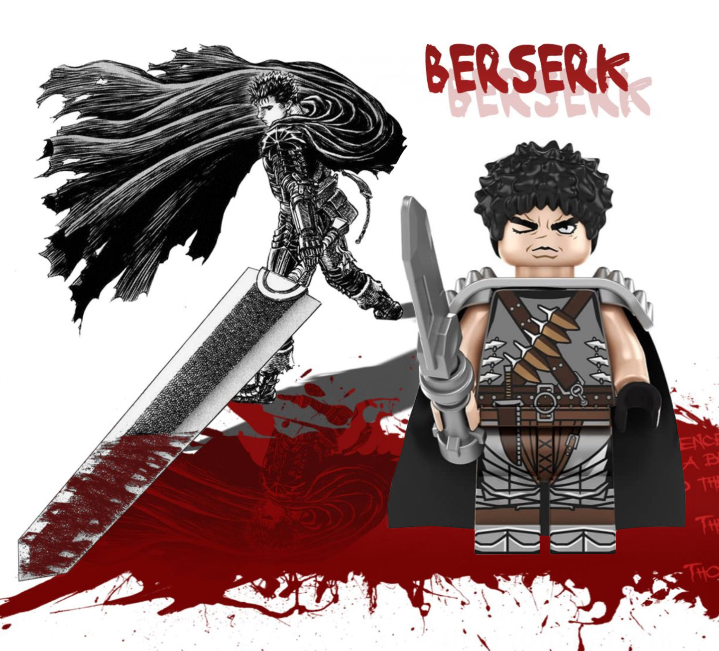 Guts Custom MINIFIGURE BERSERK UNIVERS: GUTS custom – ZedBrick