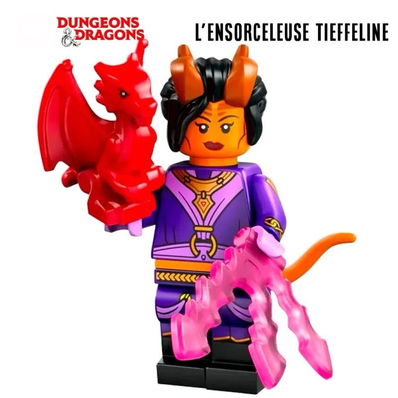 MINIFIGURE SÉRIES DONJONS ET DRAGONS:L’ENSORCELEUSE TIEFFELINE "Socle+Fascicule inclus "