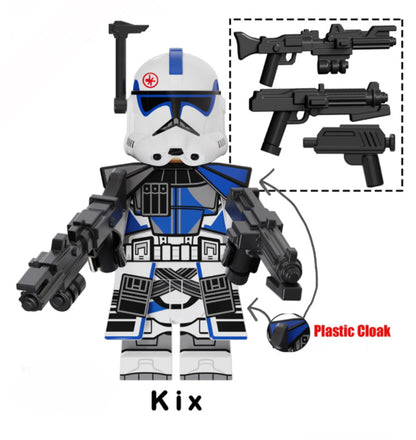 MINIFIGURE CLONETROOPER KIX + 3 ARMES "501éme" custom