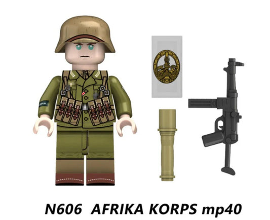 ♥️♥️MINIFIGURE MILITAIRE UNIVERS: CORPS D’ AFRIQUE MP40  ♥️♥️custom