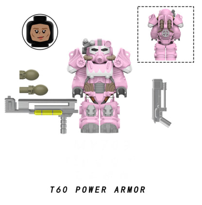 ♥️♥️TOP ZEDBRICK 2024 MINIFIGURE FALLOUT UNIVERS: T60 POWER ARMOR ♥️♥️CUSTOM