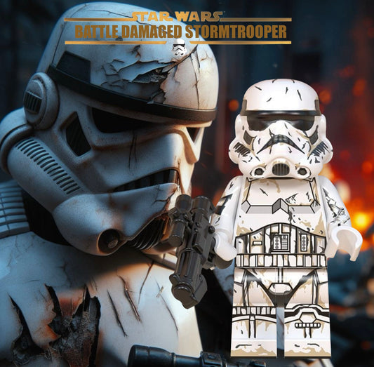 ⭐️⭐️⭐️MINIFIGURE STAR WARS UNIVERS: BATTLE DAMAGED STORMTROOPER ⭐️⭐️⭐️custom