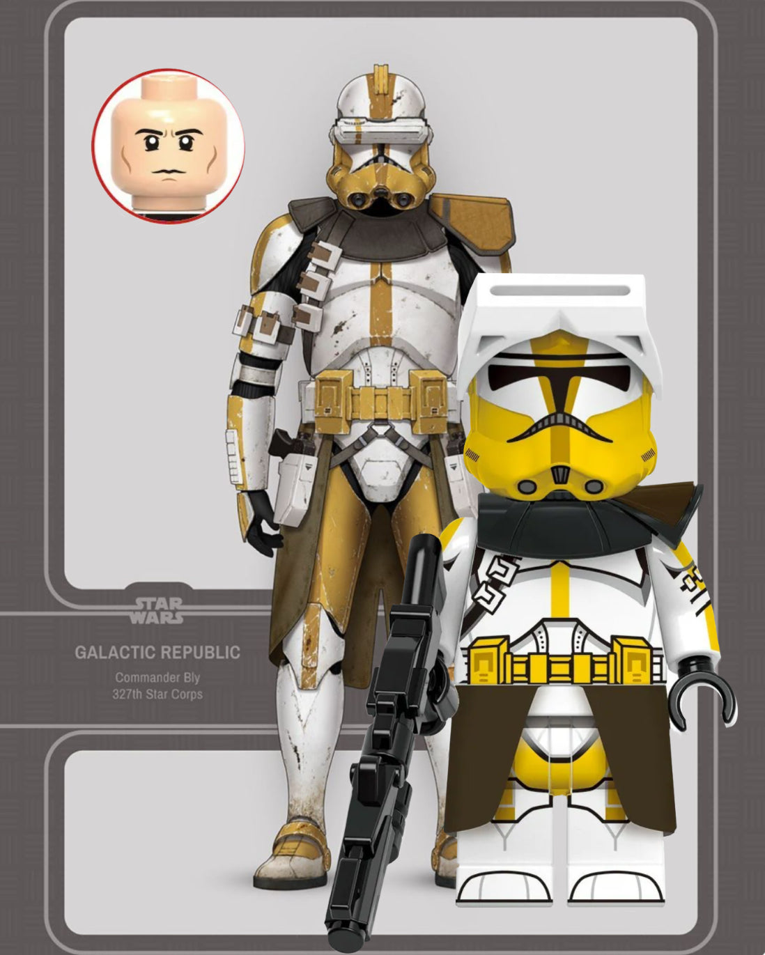 MINIFIGURE STAR WARS UNIVERS: COMMANDER BLY CLONETROOPER Custom