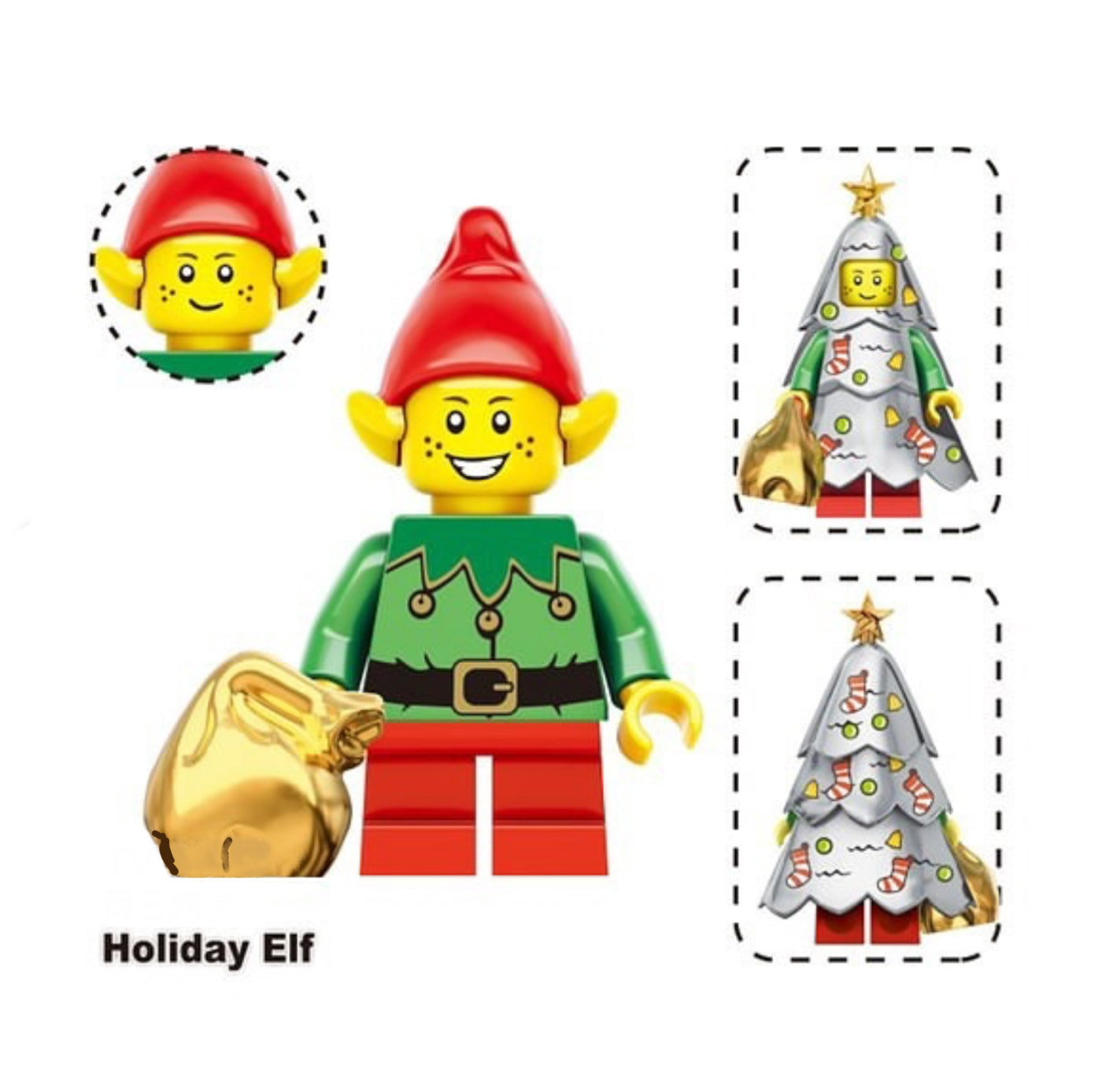 MINIFIGURE🎄 NOËL UNIVERS 🎄: HOLIDAY ELF custom