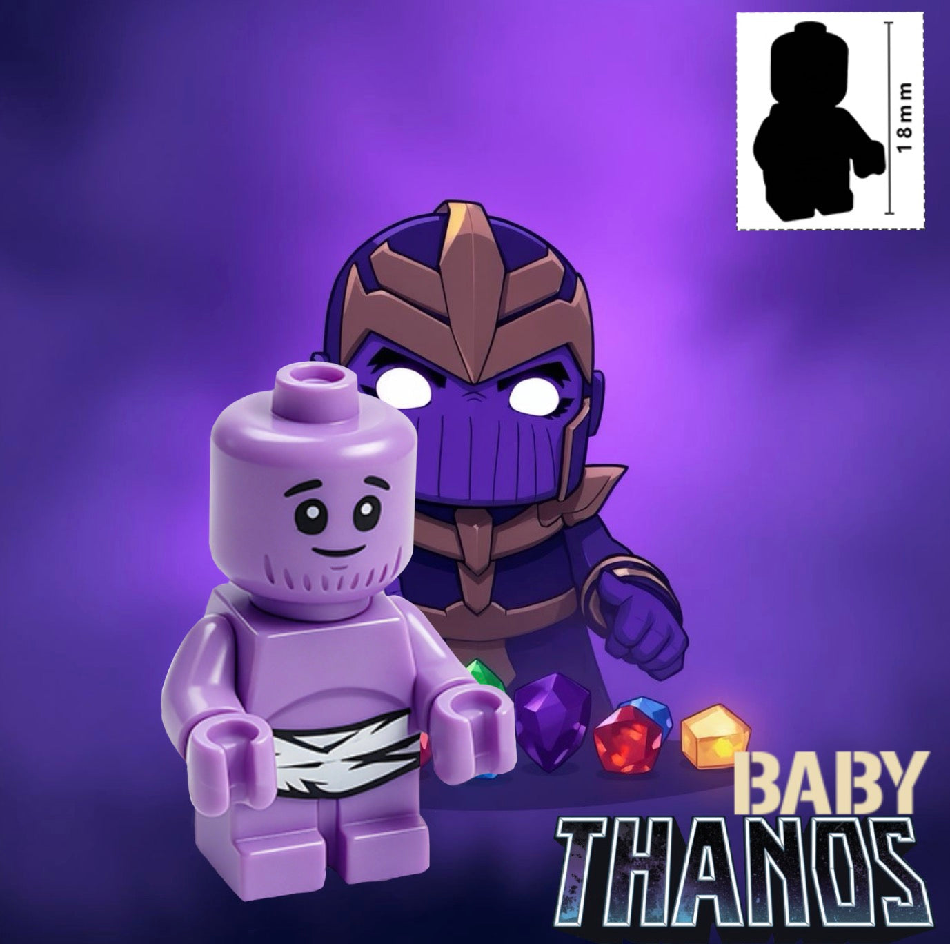 PREVENTE MINIFIGURE MARVEL UNIVERS: BABY THANOS Custom Disponibilité fin juillet 2026