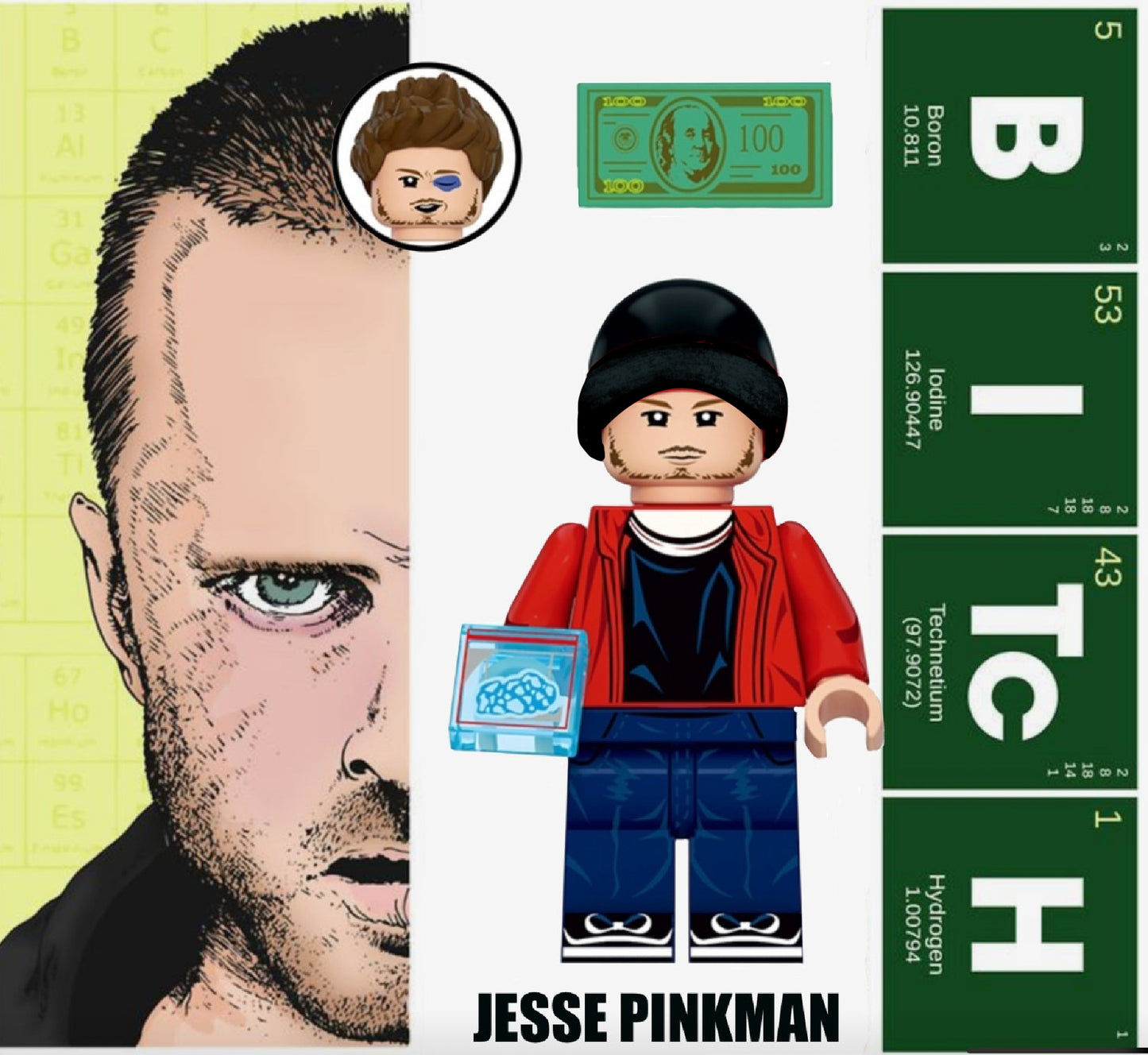 MINIFIGURE BREAKING BAD UNIVERS: JESSE PINKMAN custom
