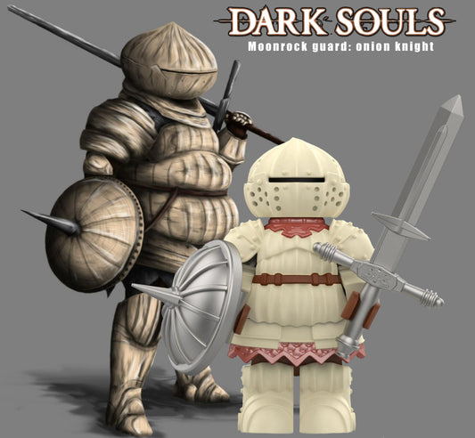PREVENTE MINIFIGURE DARK SOÛLS UNIVERS: ONION KNIGHT(VERSION À) Custom Disponibilité fin septembre 2025