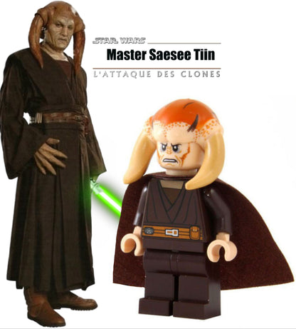 ♥️♥️♥️MINIFIGURE STAR WARS UNIVERS RARE: Master Saesee Tiin ♥️♥️♥️custom