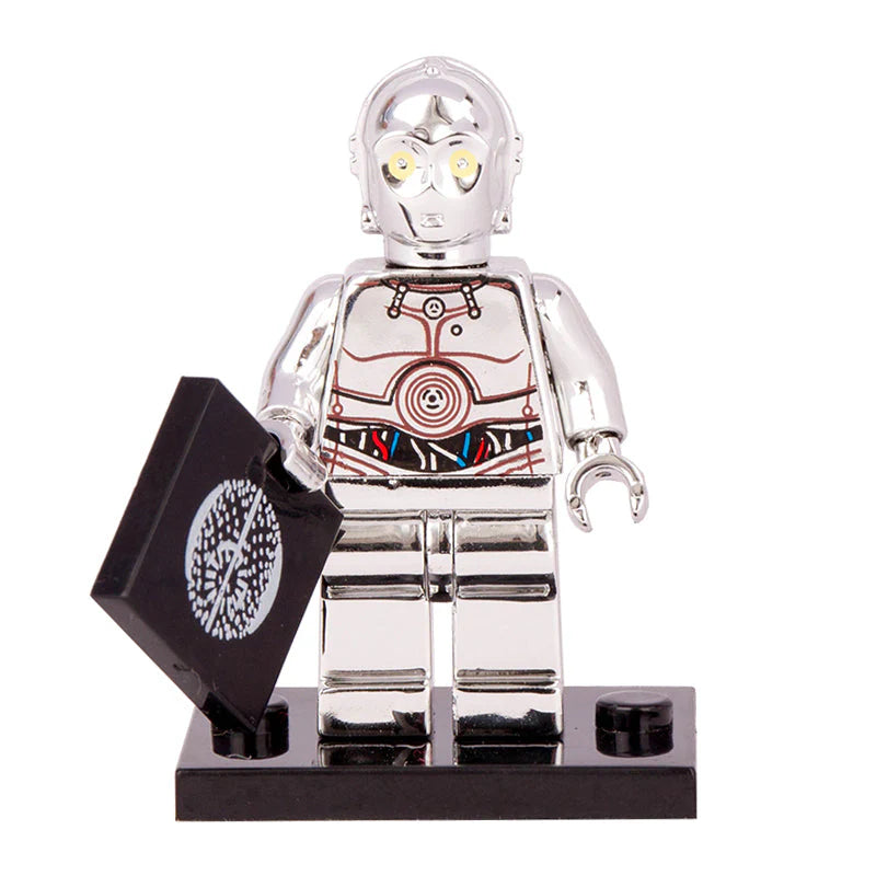 ⭐️⭐️⭐️MINIFIGURE STAR WARS UNIVERS: TC-14 PROTOCOL DROID CHROME ⭐️⭐️⭐️custom