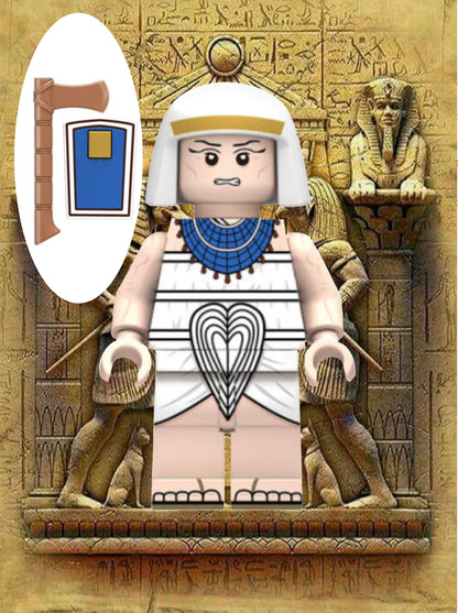 MINIFIGURE MÉDIÉVAL: SÉRIES EGYPTIAN ( Soldier ; Nubian ; Archer Pharaoh ; Guard Army Soldier...) custom