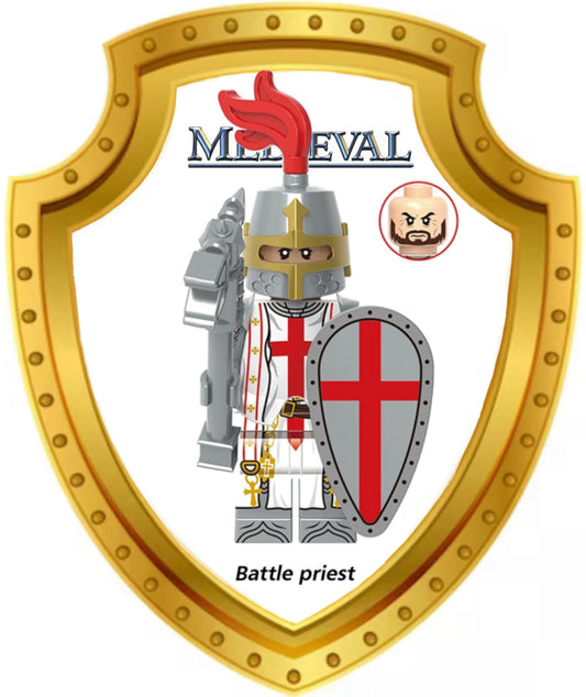 ♥️MINIFIGURE MÉDIÉVALE:BATTLE PRIEST ♥️♥️Custom