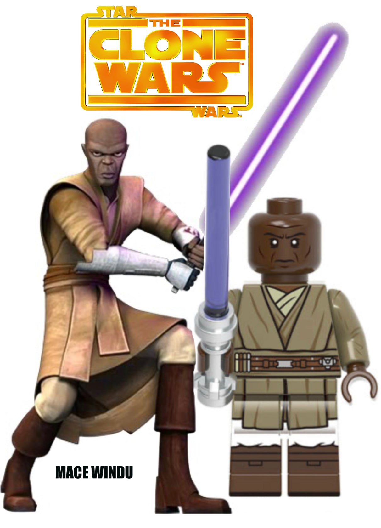 MINIFIGURE STAR WARS UNIVERS: MACE WINDU Custom