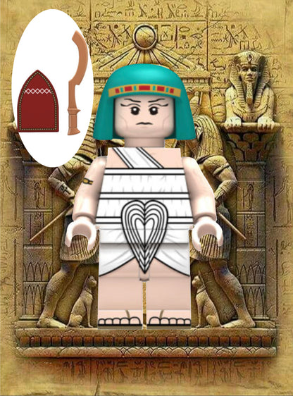 MINIFIGURE MÉDIÉVAL: SÉRIES EGYPTIAN ( Soldier ; Nubian ; Archer Pharaoh ; Guard Army Soldier...) custom