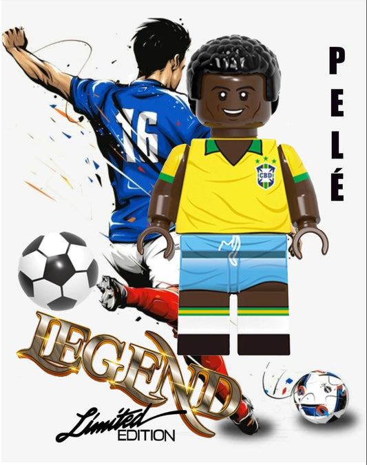 ♥️MINIFIGURE FOOTBALL LEGEND LIMITED ÉDITION :⚽️ PELÉ♥️♥️ custom