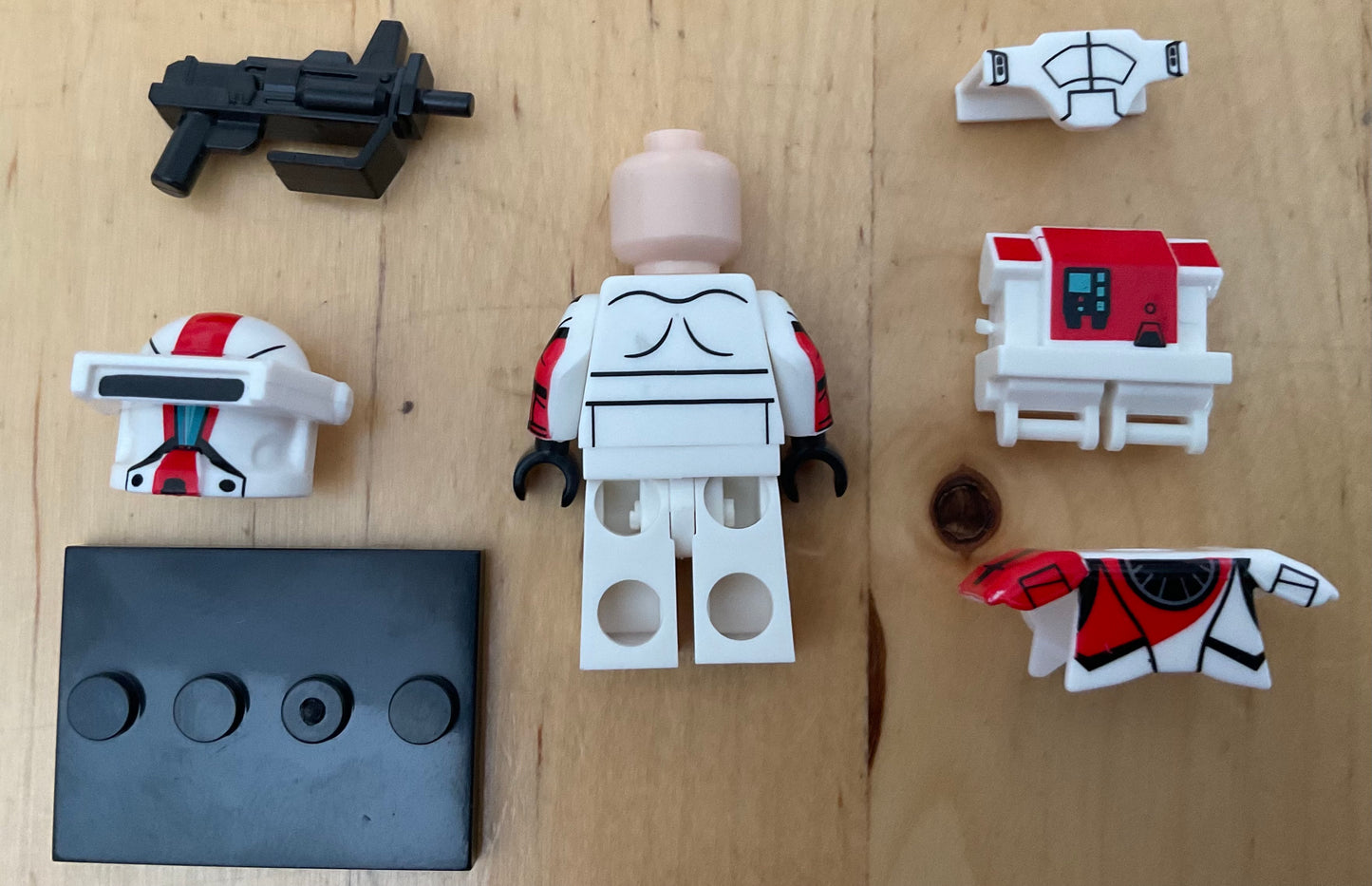 MINIFIGURE RED COMMANDO SQUAD CLONETROOPER custom