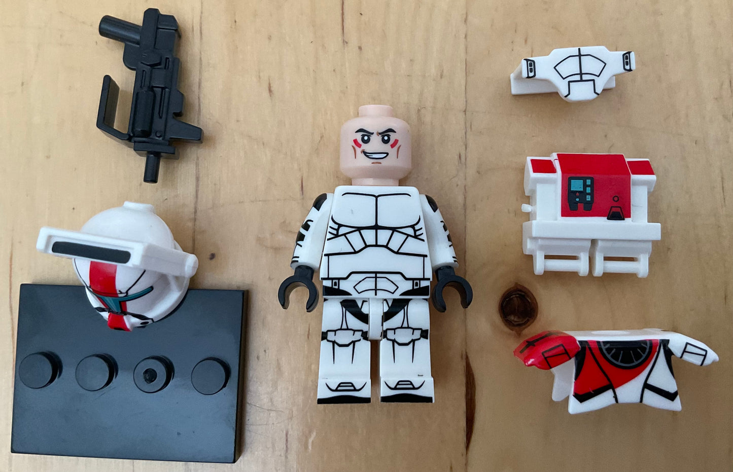 MINIFIGURE RED COMMANDO SQUAD CLONETROOPER custom