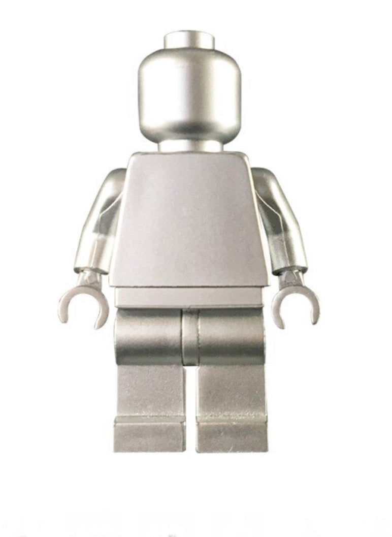 MINIFIGURE MONOCHROME COULEUR ARGENT "superbe rendu"