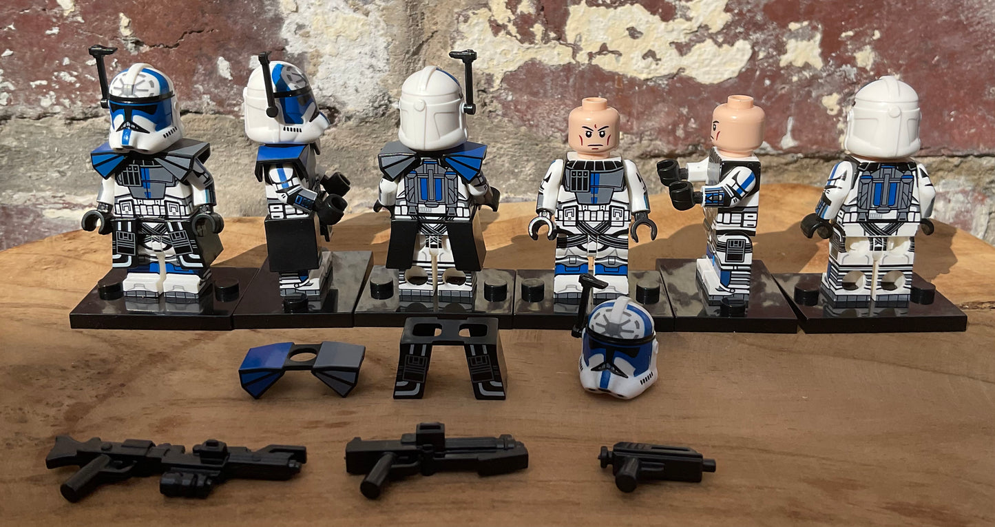 MINIFIGURE CLONETROOPER JESSE + 3 ARMES "501éme" custom