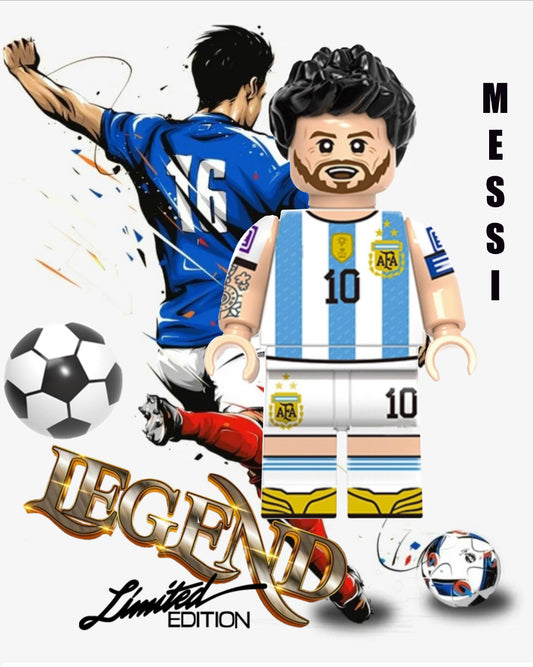 ♥️MINIFIGURE FOOTBALL LEGEND LIMITED ÉDITION :⚽️ MESSI♥️♥️ custom