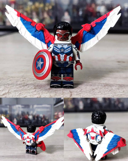 ♥️♥️♥️MINIFIGURE MARVEL UNIVERS: FALCON NEW CAPTAIN AMERICA ♥️♥️♥️CUSTOM