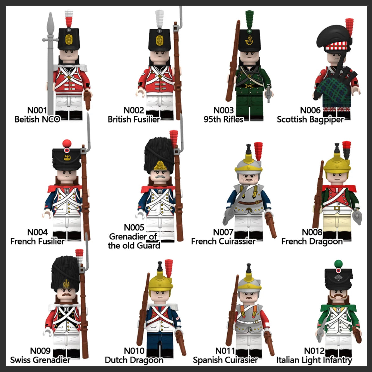 MINIFIGURE SOLDIER SPANISH(Espagnol)CUIRASIER  Custom