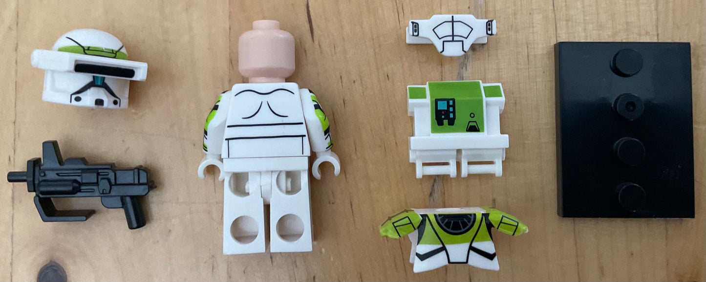 MINIFIGURE GREEN COMMANDO SQUAD CLONETROOPER custom