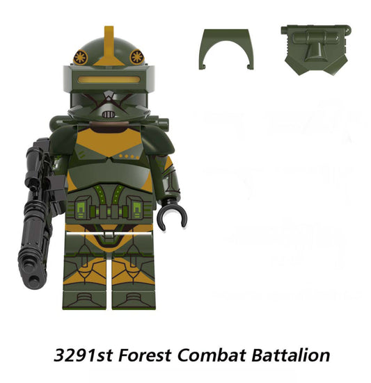 MINIFIGURE STAR WARS 3291 st CLONETROOPER FOREST COMBAT BATAILLION