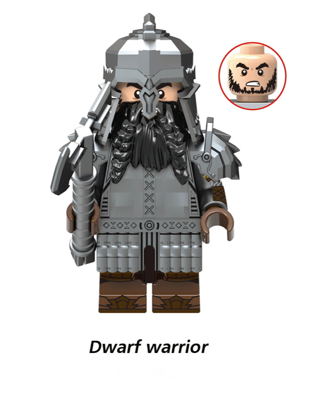 MINIFIGURE THE HOBBIT  Dwarf Warrior custom