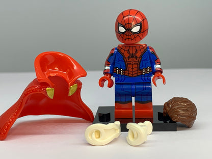 MINIFIGURE SPIDER-MAN WITH CAPE RIGIDE "WATH IF" Custom