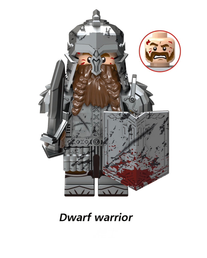 MINIFIGURE THE HOBBIT  Dwarf Warrior custom