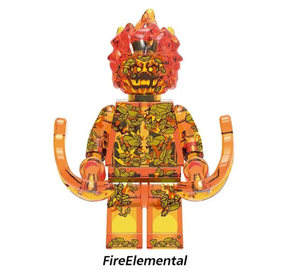 MINIFIGURE MARVEL SPIDER-MAN "FIRE ELEMENTAL"CUSTOM