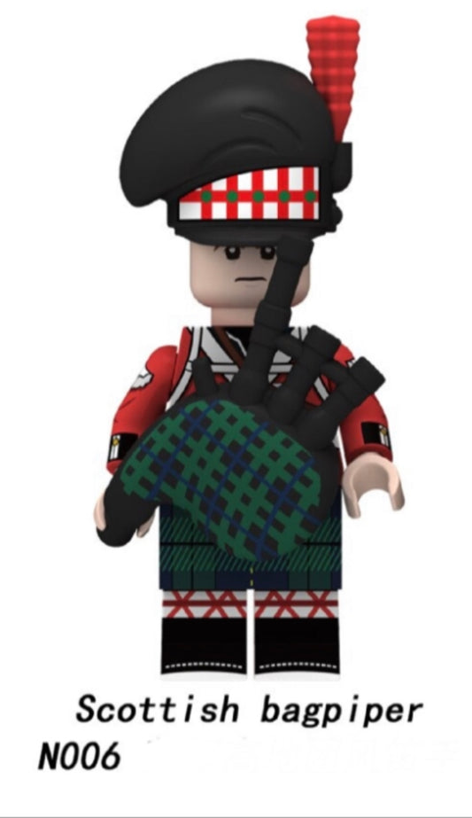 MINIFIGURE SOLDIER SCOTTICH BAGPIPER  Custom