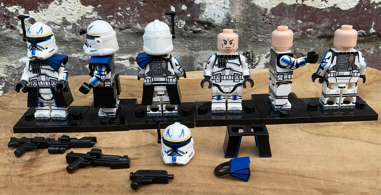 MINIFIGURE CLONETROOPER REX + 3 ARMES "501éme" custom