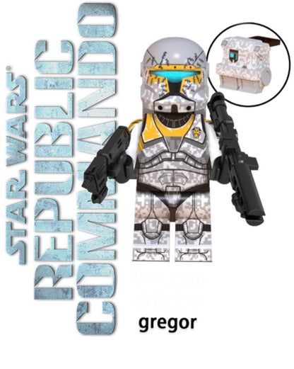 MINIFIGURE STAR WARS UNIVERS: RÉPUBLIC COMMANDO GREGOR custom