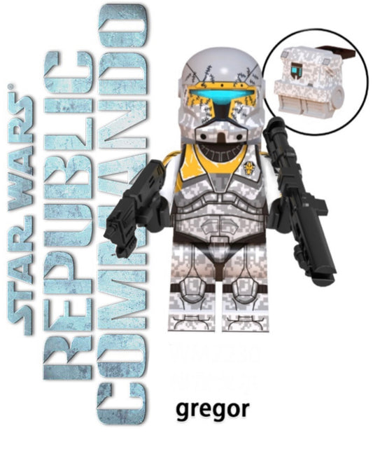 MINIFIGURE STAR WARS UNIVERS: RÉPUBLIC COMMANDO GREGOR custom