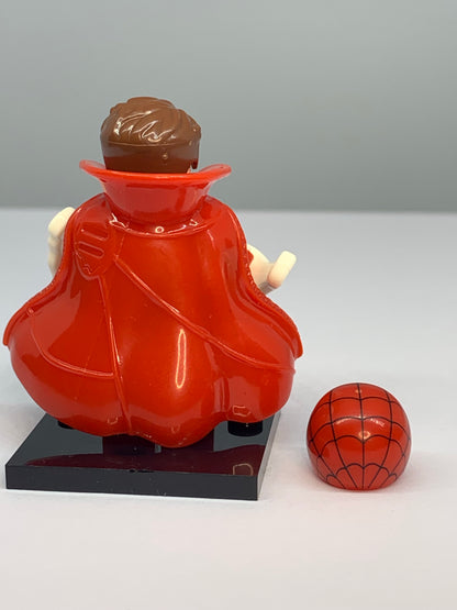 MINIFIGURE SPIDER-MAN WITH CAPE RIGIDE "WATH IF" Custom