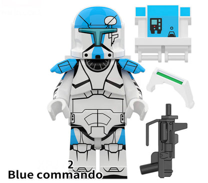 MINIFIGURE BLUE COMMANDO SQUAD CLONETROOPER CUSTOM