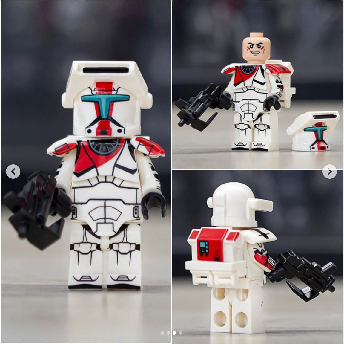 MINIFIGURE RED COMMANDO SQUAD CLONETROOPER custom