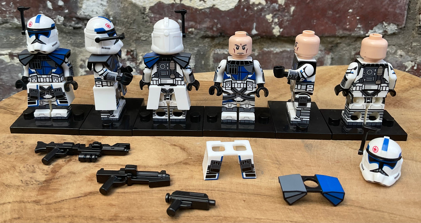 MINIFIGURE CLONETROOPER KIX + 3 ARMES "501éme" custom