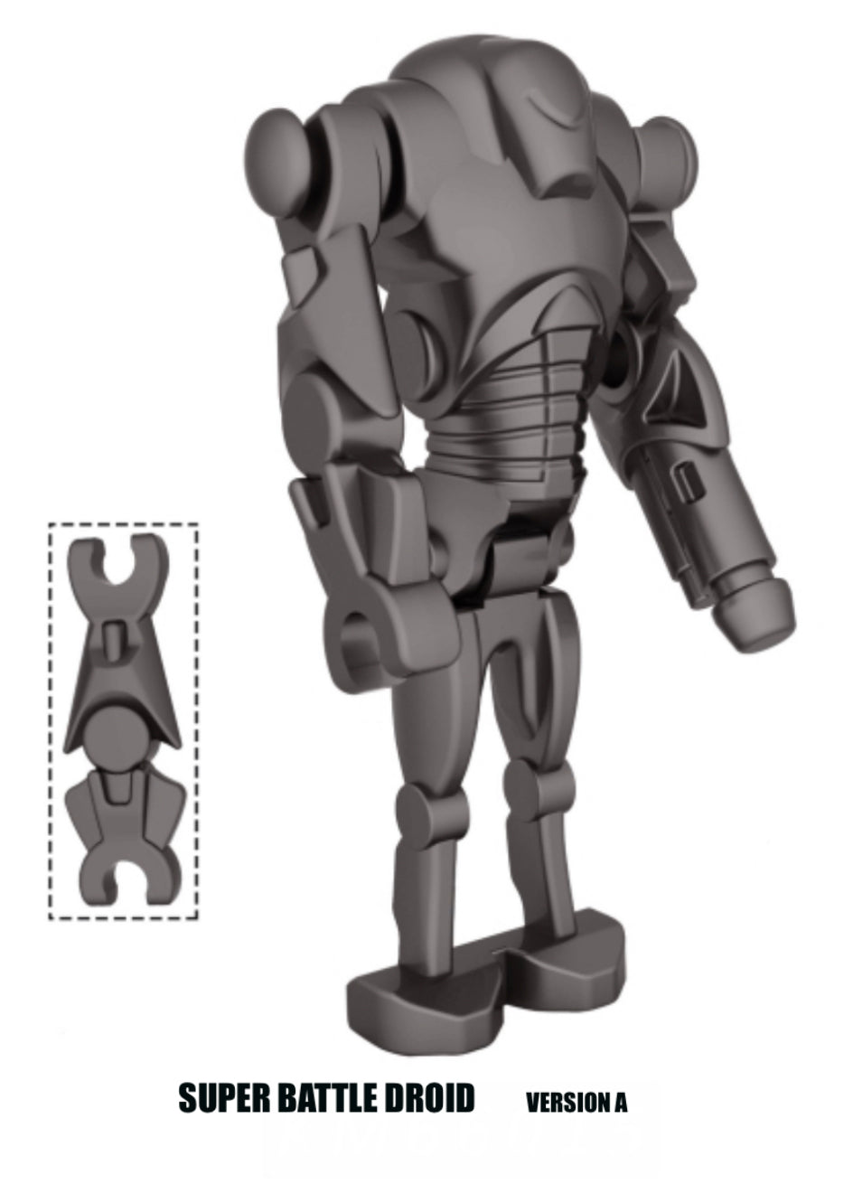 MINIFIGURE SÉPARATISTE SUPER BATTLE DROID "VERSION B GRIS" custom