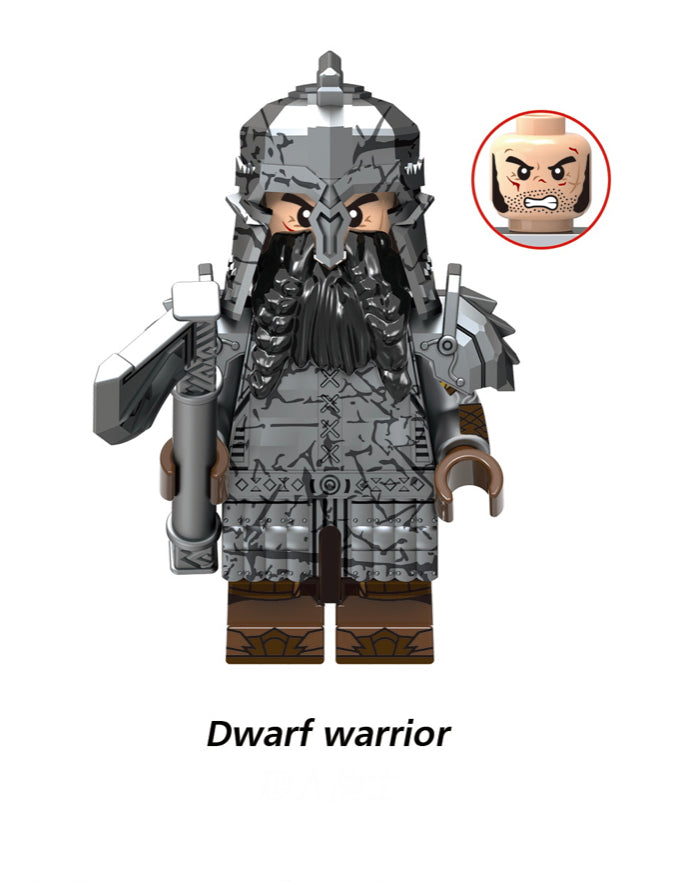 MINIFIGURE THE HOBBIT  Dwarf Warrior custom